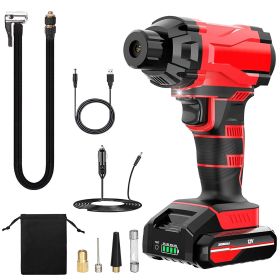 Car Electric Air Compressor with LED Light 150PSI Cordless Car Tire Pump Rechargeable Tire Inflator 12V Portable Electric Air Compressor with LED
