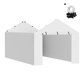 Carport Replacement Canopy Cover Side Wall 10 x 20 ft, Garage Tent Shelter Tarp Heavy-Duty Waterproof & UV Protected
