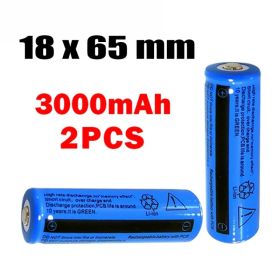 2PCS&4PCS&10PCS&50PCS&100PCS Rechargeable Battery 3000mAH 3.7V Li-ion BRC 11.1 Power Batteries For Flashlight Laser Headlamp (Option: 2Pcs)
