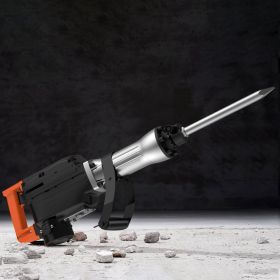 Demolition Jack Hammer, 2200W Jack Hammer Concrete Breaker, 1350 BPM Heavy Duty Electric Jack Hammer, 4pcs Chisels Bit With Case, Black (Option: Black)