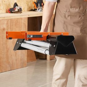 Miter Saw Stand 330lbs Load Capacity Steel 29.1'-32.9' Adjustable Height (Option: Black)